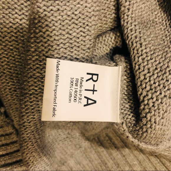 $350 RtA Beckett sweater silver studded women xs - Picture 8 of 8